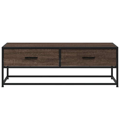 vidaXL Coffee Table Brown Oak 100x50x35 cm Engineered Wood and Metal