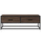 vidaXL Coffee Table Brown Oak 100x50x35 cm Engineered Wood and Metal