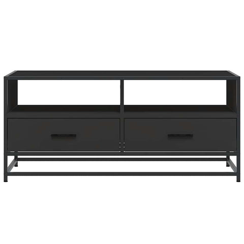 vidaXL Coffee Table Black 100x50x45 cm Engineered Wood and Metal
