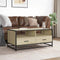 vidaXL Coffee Table Sonoma Oak 100x50x45 cm Engineered Wood and Metal