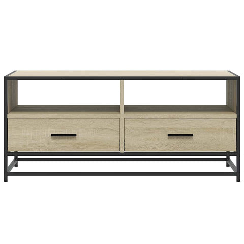 vidaXL Coffee Table Sonoma Oak 100x50x45 cm Engineered Wood and Metal