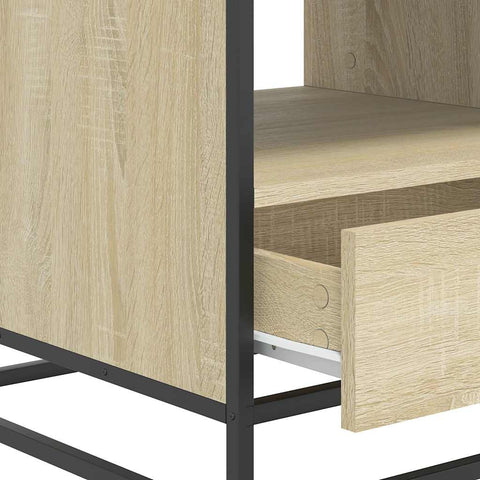 vidaXL Coffee Table Sonoma Oak 100x50x45 cm Engineered Wood and Metal