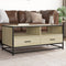 vidaXL Coffee Table Sonoma Oak 100x50x45 cm Engineered Wood and Metal