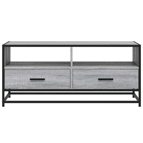 vidaXL Coffee Table Grey Sonoma 100x50x45 cm Engineered Wood and Metal