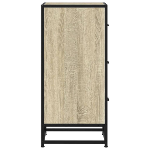 vidaXL Sideboard Sonoma Oak 35.5x35x76 cm Engineered Wood and Metal