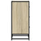 vidaXL Sideboard Sonoma Oak 35.5x35x76 cm Engineered Wood and Metal