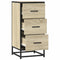 vidaXL Sideboard Sonoma Oak 35.5x35x76 cm Engineered Wood and Metal