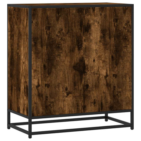 vidaXL Sideboard Smoked Oak 68x35x76 cm Engineered Wood and Metal
