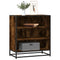 vidaXL Sideboard Smoked Oak 68x35x76 cm Engineered Wood and Metal