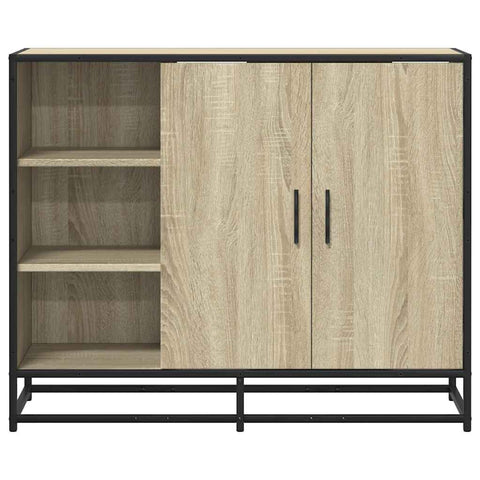 vidaXL Sideboard Sonoma Oak 92x35x76 cm Engineered Wood