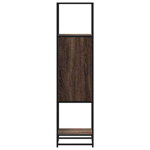 vidaXL Highboard Brown Oak 35.5x35x139 cm Engineered Wood and Metal