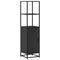 vidaXL Highboard Black 35.5x35x139 cm Engineered Wood and Metal