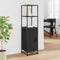 vidaXL Highboard Black 35.5x35x139 cm Engineered Wood and Metal