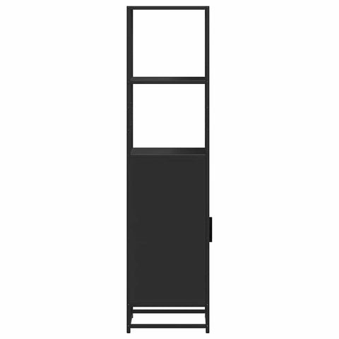 vidaXL Highboard Black 35.5x35x139 cm Engineered Wood and Metal
