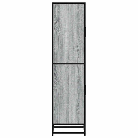 vidaXL Highboard Grey Sonoma 35.5x35x139 cm Engineered Wood and Metal