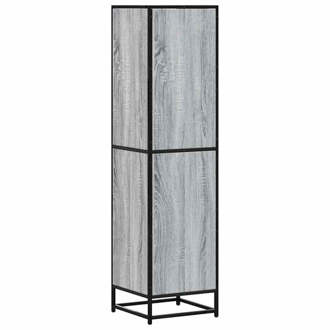 vidaXL Highboard Grey Sonoma 35.5x35x139 cm Engineered Wood and Metal