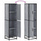 vidaXL Highboard Grey Sonoma 35.5x35x139 cm Engineered Wood and Metal