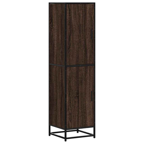 vidaXL Highboard Brown Oak 35.5x35x139 cm Engineered Wood and Metal