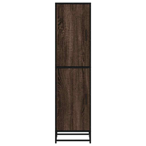 vidaXL Highboard Brown Oak 35.5x35x139 cm Engineered Wood and Metal