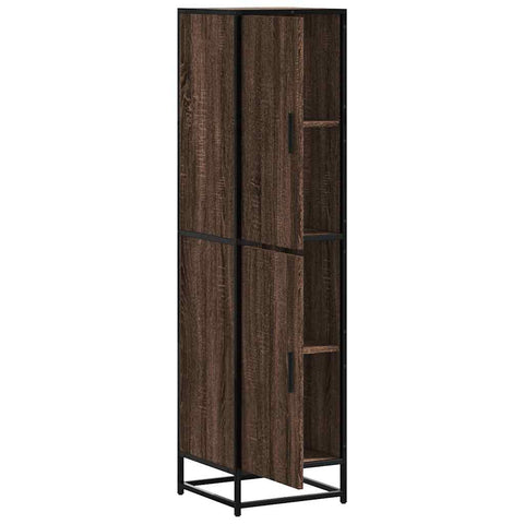 vidaXL Highboard Brown Oak 35.5x35x139 cm Engineered Wood and Metal