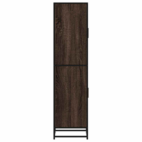 vidaXL Highboard Brown Oak 35.5x35x139 cm Engineered Wood and Metal