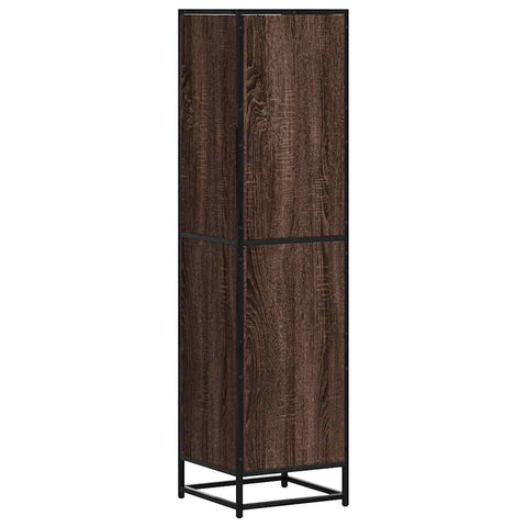 vidaXL Highboard Brown Oak 35.5x35x139 cm Engineered Wood and Metal