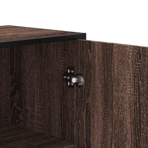 vidaXL Highboard Brown Oak 35.5x35x139 cm Engineered Wood and Metal