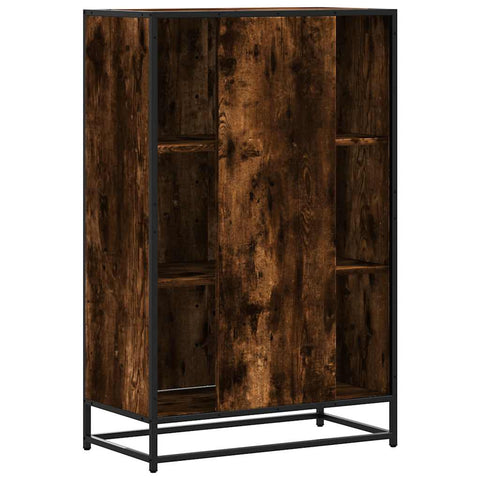 vidaXL Highboard Smoked Oak 68x35x106.5 cm Engineered Wood and Metal