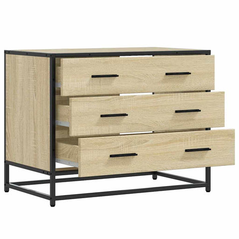 vidaXL Drawer Cabinet Sonoma Oak 70x41x56 cm Engineered Wood