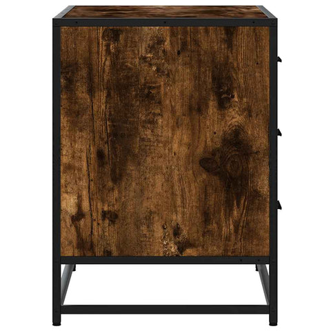 vidaXL Drawer Cabinet Smoked Oak 70x41x56 cm Engineered Wood