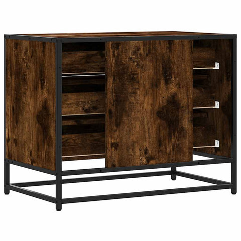 vidaXL Drawer Cabinet Smoked Oak 70x41x56 cm Engineered Wood