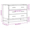 vidaXL Drawer Cabinet Smoked Oak 70x41x56 cm Engineered Wood