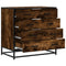 vidaXL Drawer Cabinet Smoked Oak 70x41x70 cm Engineered Wood