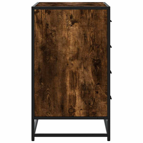 vidaXL Drawer Cabinet Smoked Oak 70x41x70 cm Engineered Wood