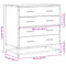 vidaXL Drawer Cabinet Smoked Oak 70x41x70 cm Engineered Wood
