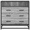 vidaXL Drawer Cabinet Grey Sonoma 70x41x70 cm Engineered Wood