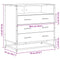 vidaXL Drawer Cabinet Grey Sonoma 70x41x70 cm Engineered Wood