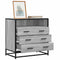 vidaXL Drawer Cabinet Grey Sonoma 70x41x70 cm Engineered Wood