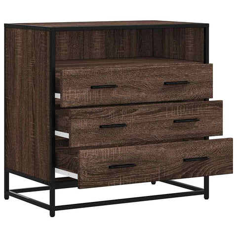 vidaXL Drawer Cabinet Brown Oak 70x41x70 cm Engineered Wood