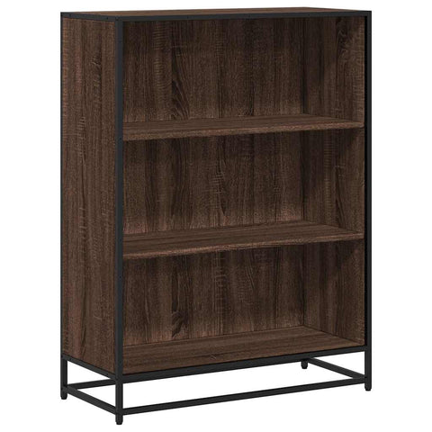 vidaXL Book Cabinet Brown Oak 80.5x35x107.5 cm Engineered Wood