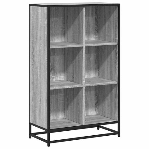 vidaXL Book Cabinet Grey Sonoma 65.5x33x107.5 cm Engineered Wood