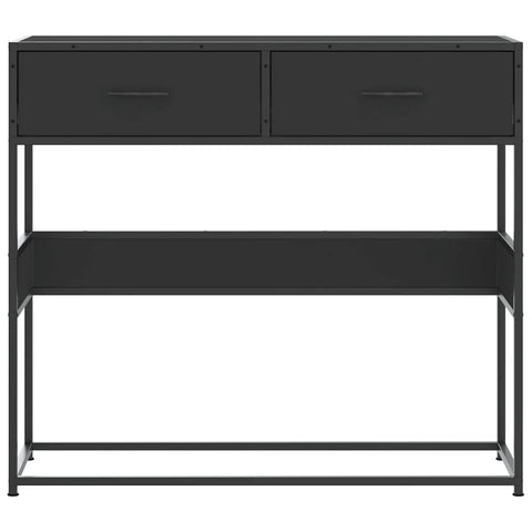 vidaXL Console Table Black 90x35x80 cm Engineered Wood