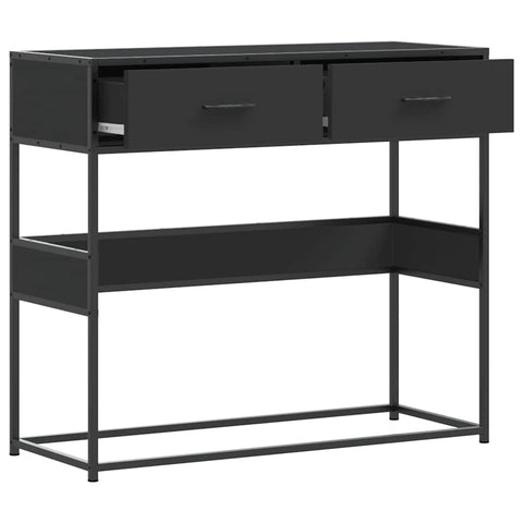 vidaXL Console Table Black 90x35x80 cm Engineered Wood