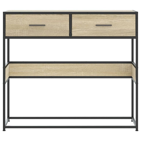 vidaXL Console Table Sonoma Oak 90x35x80 cm Engineered Wood