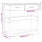 vidaXL Console Table Smoked Oak 90x35x80 cm Engineered Wood