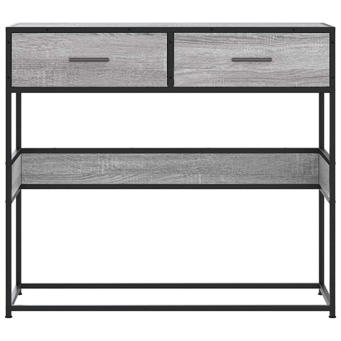 vidaXL Console Table Grey Sonoma 90x35x80 cm Engineered Wood