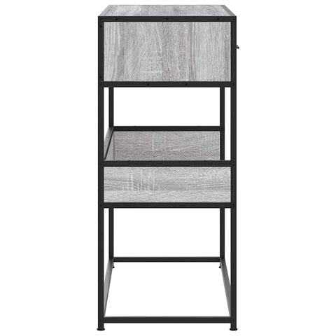 vidaXL Console Table Grey Sonoma 90x35x80 cm Engineered Wood