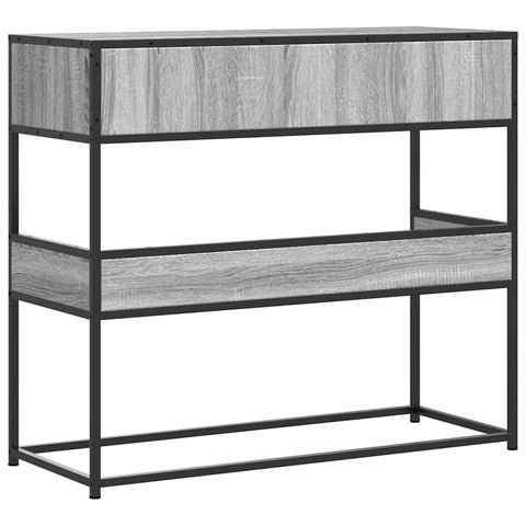 vidaXL Console Table Grey Sonoma 90x35x80 cm Engineered Wood