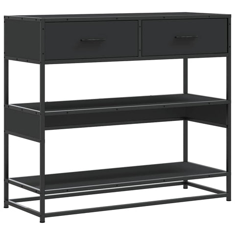 vidaXL Console Table Black 90x35x80 cm Engineered Wood