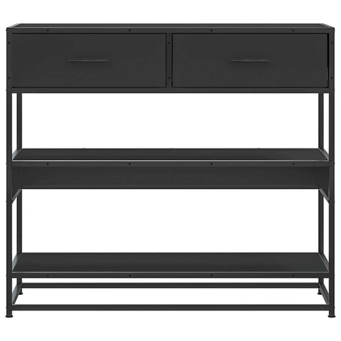 vidaXL Console Table Black 90x35x80 cm Engineered Wood